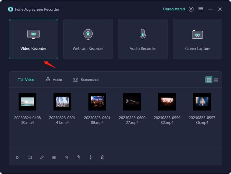 带音频屏幕录制的最佳工具 - FoneDog Screen Recorder：选择模式