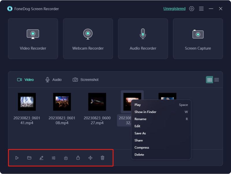 最佳免费开源屏幕录像机 - FoneDog Screen Recorder：编辑和保存