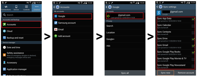 使用Gmail帐户从Samsung检索已删除的号码