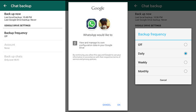 将 WhatsApp 消息备份到 Google Drive 以进行恢复