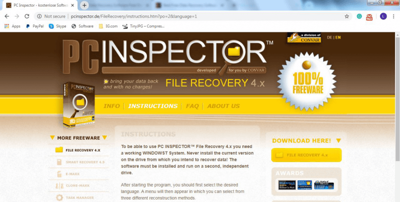 PC Inspector文件恢复官方网站