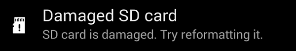 Android损坏的SD卡