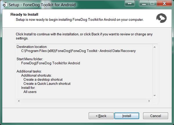 instal FoneDog Toolkit Android 2.1.8 / iOS 2.1.80 free