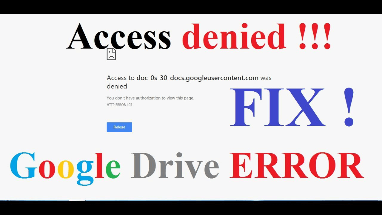 Google云端硬盘访问被拒绝