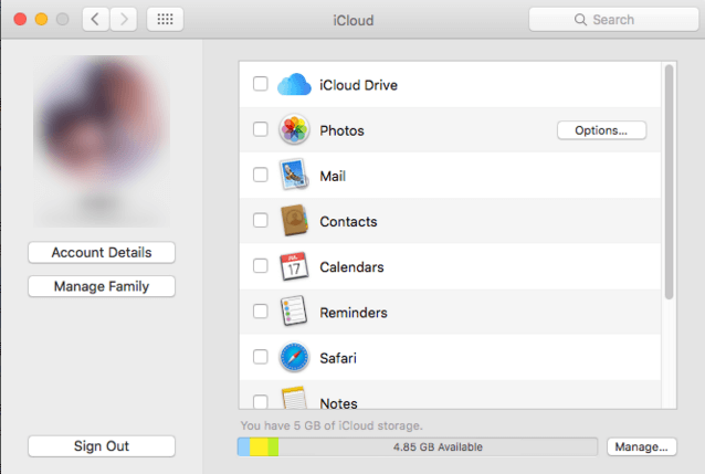 备份的MacBook到icloud的