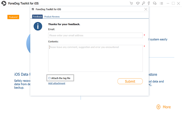 Fonedog Ios数据恢复日志文件附加