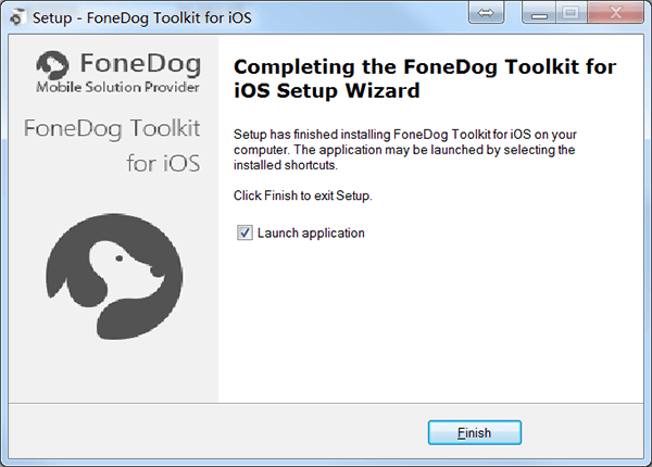 Fonedog Ios Toolkit安装完成