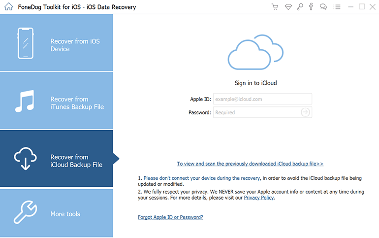 登录iCloud