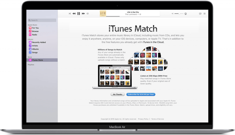 关闭 iTunes Match 以修复未传输到 iPhone 的音乐