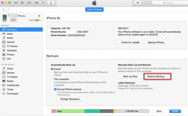 如何使用 iTunes 擦除屏幕破碎的 iPhone