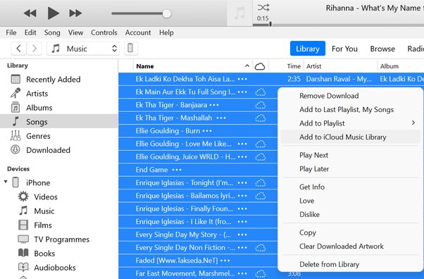 通过 iCloud Drive 将 iTunes 音乐传输到 iPhone