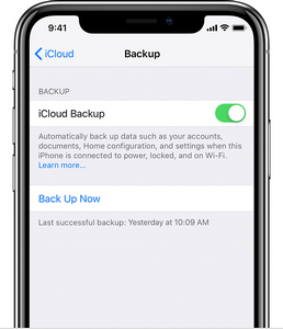 备份您的iCloud，以将iPhone数据传输到三星设备