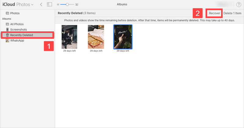 从 iCloud 备份恢复 Mac 上已删除的照片