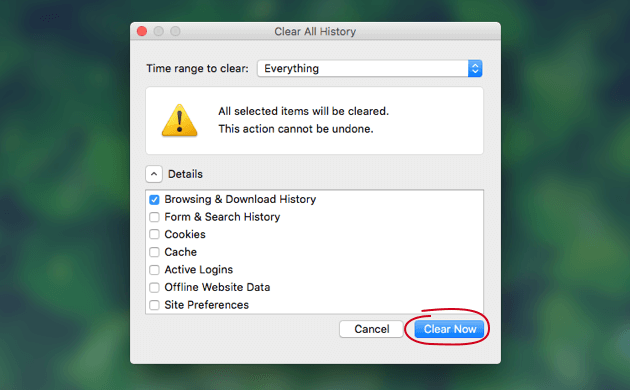 清除Firefox Cookie