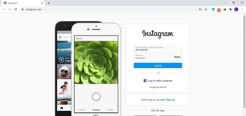 转到Instagram网站以清除Windows上的Instagram缓存