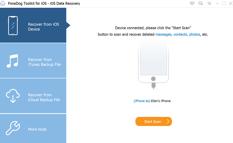 Save WhatsApp Media Files on iPhone Using FoneDog iOS Data Recovery