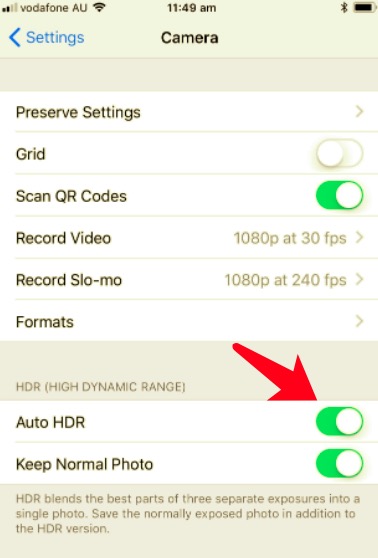 通过关闭自动 HDR 避免在 iPhone 中出现重复的照片