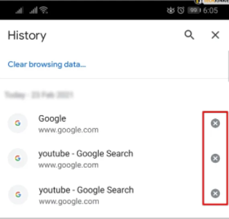 使用 Chrome 应用清除 iPhone 上的搜索记录