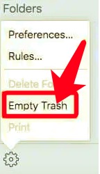 清空垃圾箱以永久删除 iCloud 电子邮件