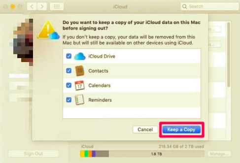 在 Mac 上关闭 iCloud 之前保留一份副本