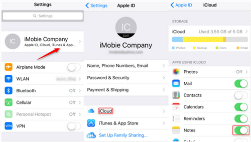 iPhone Notes 消失解决方案使用 iCloud Sync