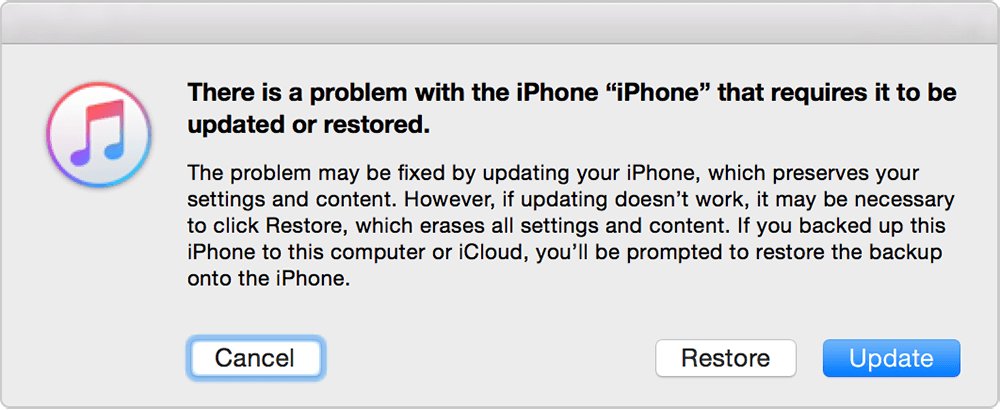 修复iPhone无法使用iTunes恢复