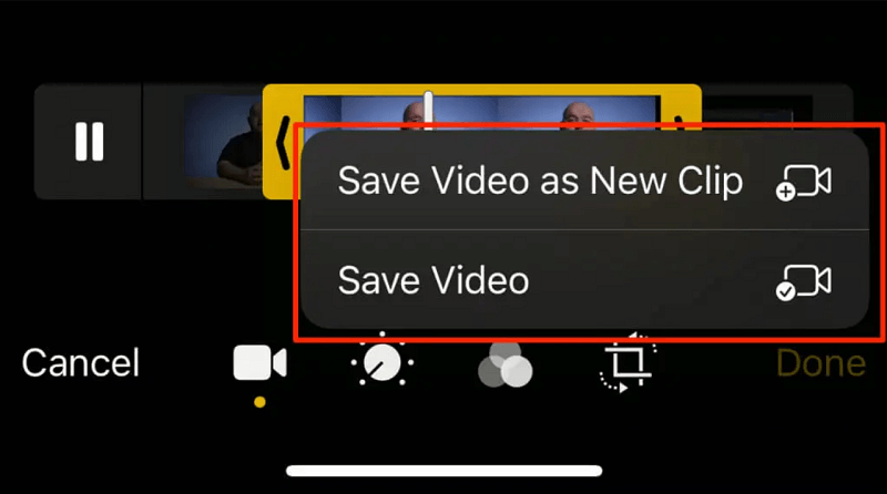 在 iPhone 上保存修剪过的视频