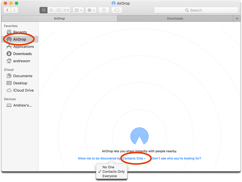 使用AirDrop将文件从Mac传输到iPhone