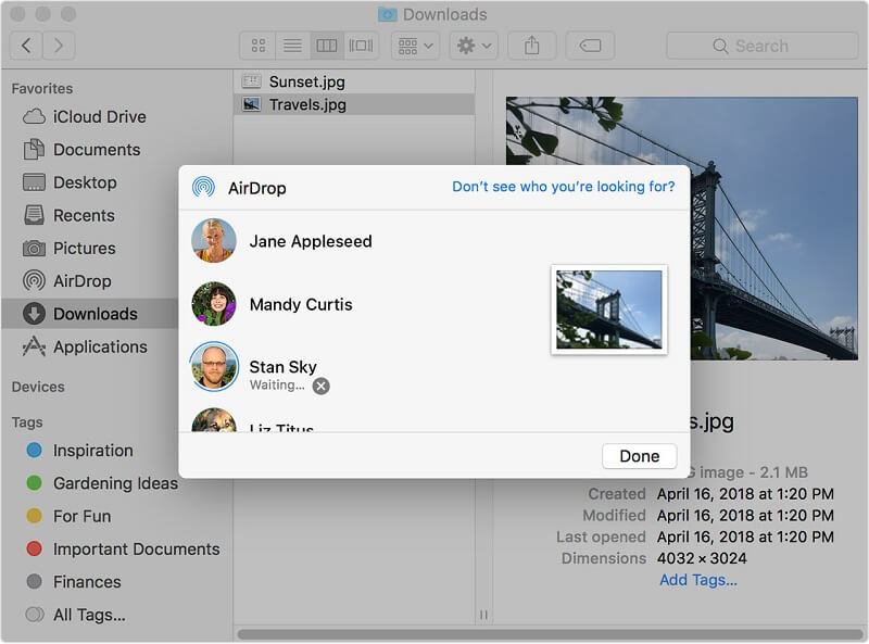 Airdrop On Mac共享功能