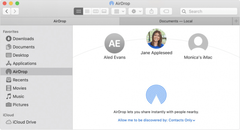 通过AirDrop将照片从Mac传输到iPad