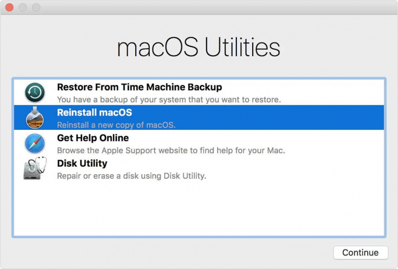 通过 macOS 实用程序打开磁盘实用程序