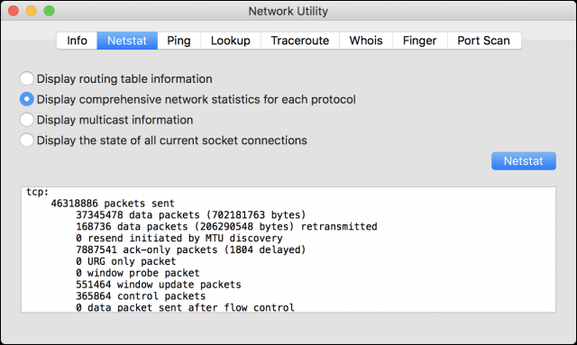 网络实用程序Mac Netstat