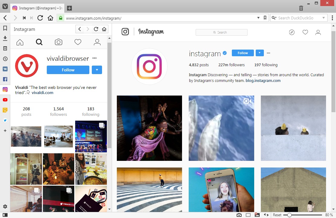从 Mac Vivaldi 在 Instagram 上发帖
