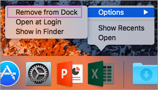 卸载Microsoft Office Dock