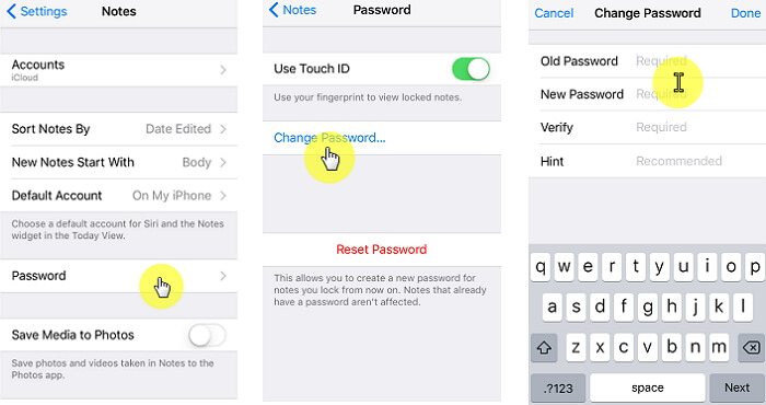 改变-iphone-NOTES-passcord