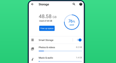 确保您有足够的存储空间来修复卡在 Android 上的 WhatsApp 备份