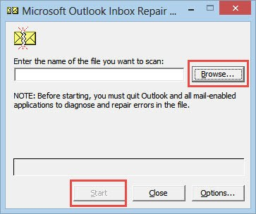 修复您的 PST 文件以修复 Outlook 无响应错误