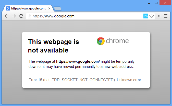 Chrome 无法连接到互联网