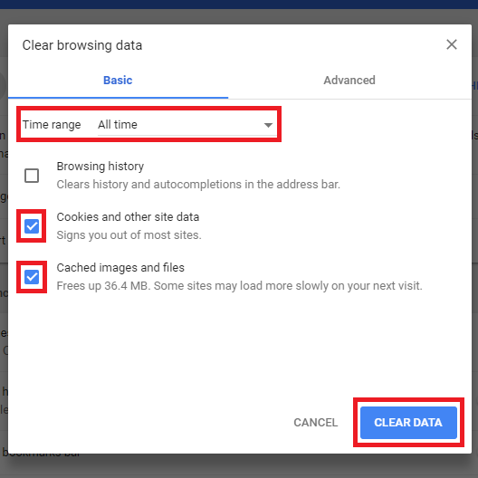 清除缓存以修复 Chrome 没有声音 Mac