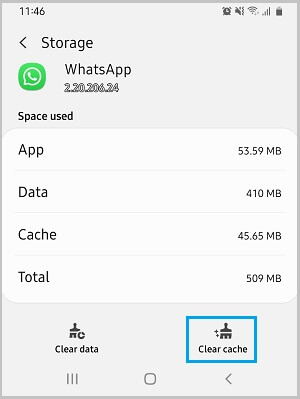 当 WhatsApp 无法在 Android 设备上运行时清除 WhatsApp 缓存