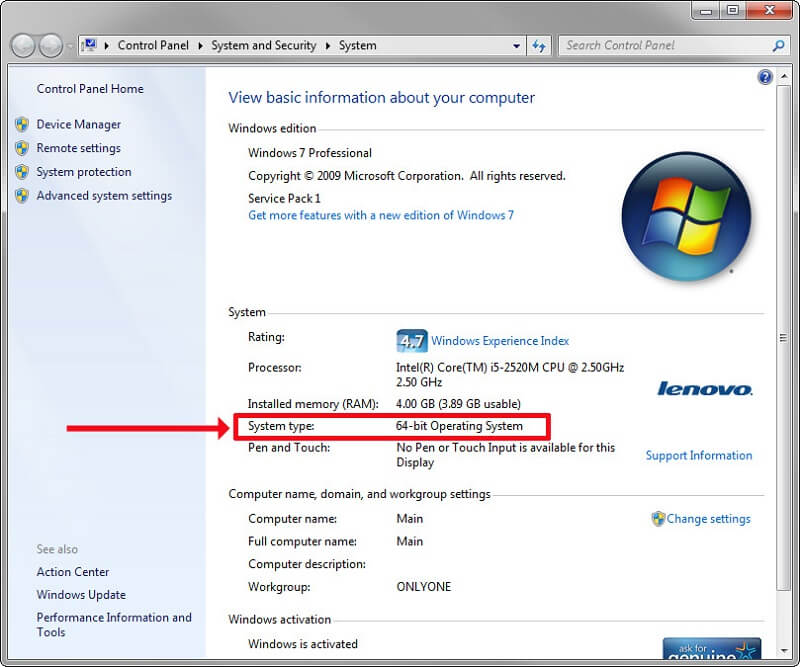 计算机Windows 7 64位