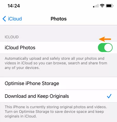 无法从 iPad 删除照片时停用 iCloud 照片