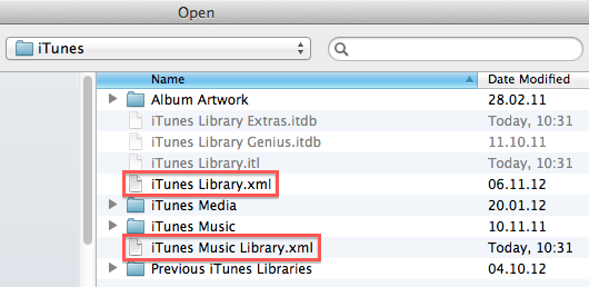删除 iTunes 资料库中的两个文件