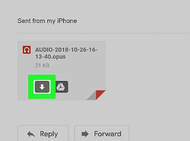 如何使用电子邮件从 iPhone 上的 WhatsApp 保存音频？