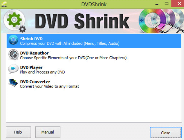 DVDFab 密码替代方案- DVDShrink