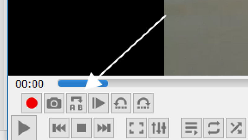 VLC 媒体播放器中的循环按钮