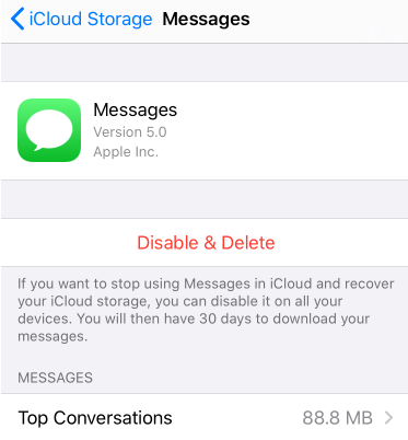 通过 iCloud 删除 iMessage 历史记录