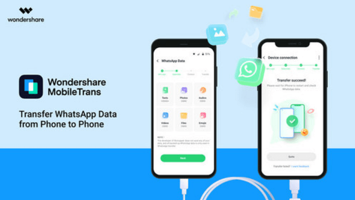 MobileTrans WhatsApp 转移