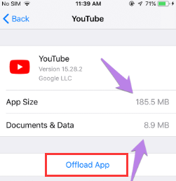 释放 YouTube 存储空间 iOS