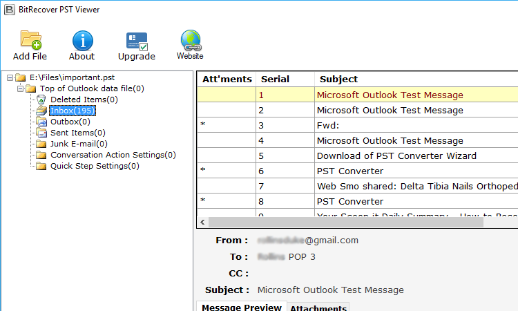 使用 Bitrecover PST 查看器在没有 Outlook 的情况下打开 Outlook 数据文件